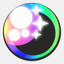 Espectacular estilo kawaii ojo en pegatina