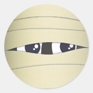 Redonda Espeluznante Pegatina de Halloween