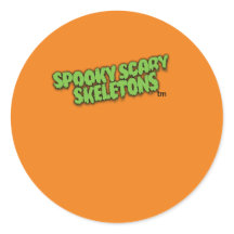 ¡Espeluznante Pegatina Naranja de los Skeletons!