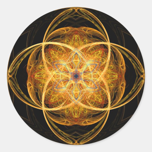Redonda Esperanza - Pegatina fractal (Anverso)
