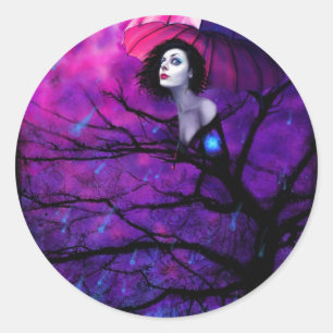 Redonda Están hacia fuera esta noche pegatina