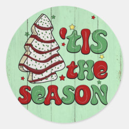 Redonda Este es el Pegatina del árbol de Navidad de tempor