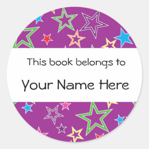 Redonda Este Libro Pertenece A Un Pegatina Personalizado