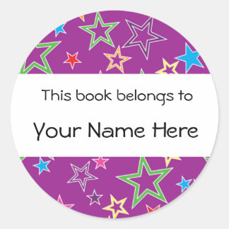 Redonda Este Libro Pertenece A Un Pegatina Personalizado