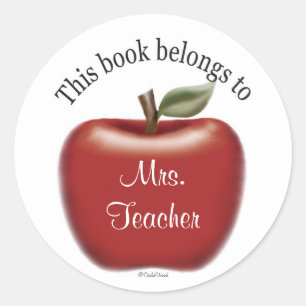 Redonda Este Libro Pertenece Al Pegatina