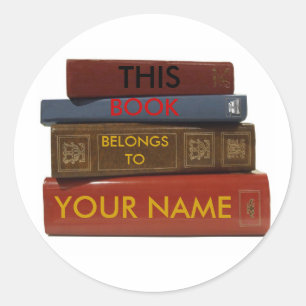 Redonda ESTE LIBRO PERTENECE AL pegatina DE NOMBRES