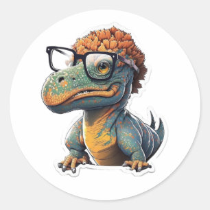 Redonda Estilo Dino-mite: El espectacular Pegatina de dino