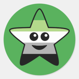 Redonda Estrella Pegatina romántica