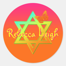 Redonda Estrella Personalizada De David, Pegatina De Marip