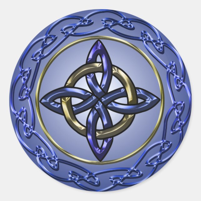 Redonda Eternity Knot Pegatina (Anverso)
