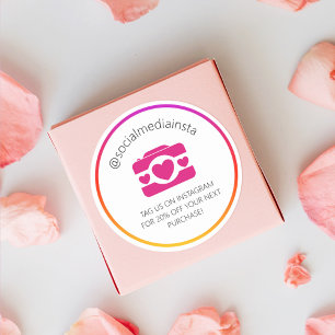 Redonda Etiquetarnos En Instagram Para El Pegatina De Prod