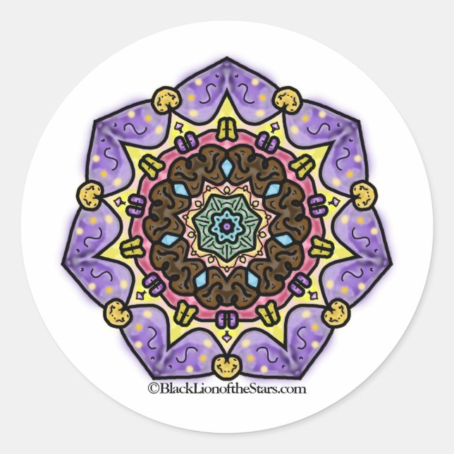Redonda Etoile Mandala Pegatina (Anverso)