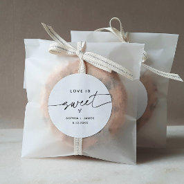 Redonda EVERLEIGH Love is Sweet Pegatina 3" (hoja de 6)