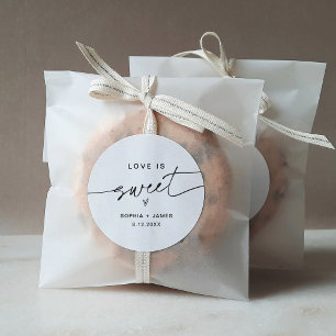 Redonda EVERLEIGH Love is Sweet Pegatina 3" (hoja de 6)