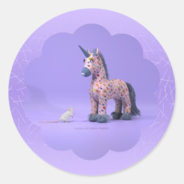 Redonda Extraño encuentro clásico pegatina redondo