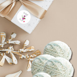 Redonda Fabricado a mano desde el Pegatina de los amantes 