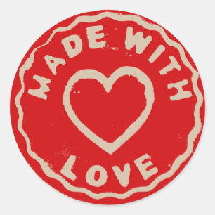 Redonda Fabricado con productos de pegatina de amor DIY