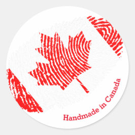 Redonda Fabricado en Canadá, pegatina del paquete de produ
