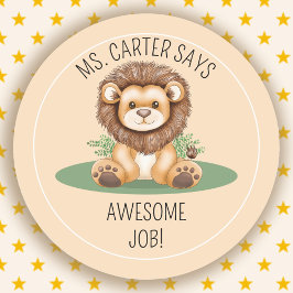 Redonda Fabuloso Pegatina de la Recompensa a los estudiant