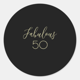 Redonda "Fabulous" Black Round Pegatina