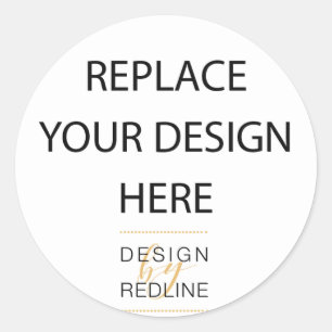 Redonda Fácil PERSONALIZADO imprimir su diseño pegatina