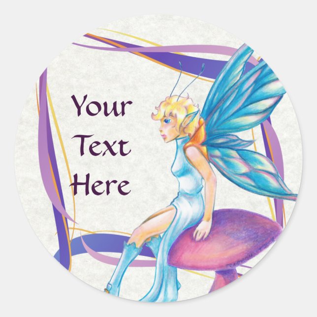 Redonda Faerie Pegatina (Anverso)
