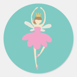 Redonda Fairy Nutcracker Navidades Classic Round Pegatina