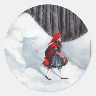 Redonda Fairytale Fantasy Art Pegatina - Wolf Within