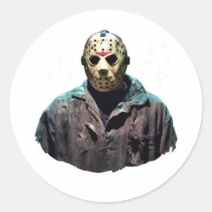 Redonda Famoso Pegatina de la máscara Jason - Perfecto par