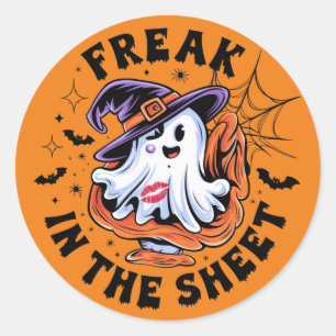 Redonda Famoso Pegatina "Freak In Sheet"