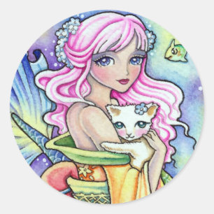 Redonda * Fantasía oceánica exótica * Pegatina