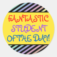 "¡FANTÁSTICO ESTUDIANTE DEL DÍA!" Pegatina