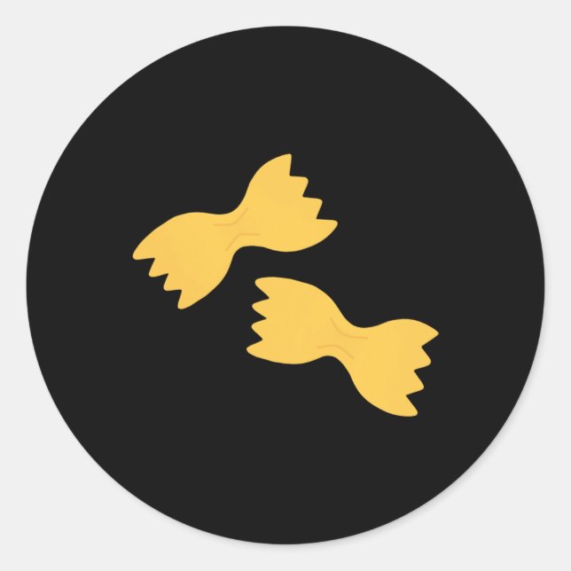 Redonda Farfalle Pasta Pegatina (Anverso)