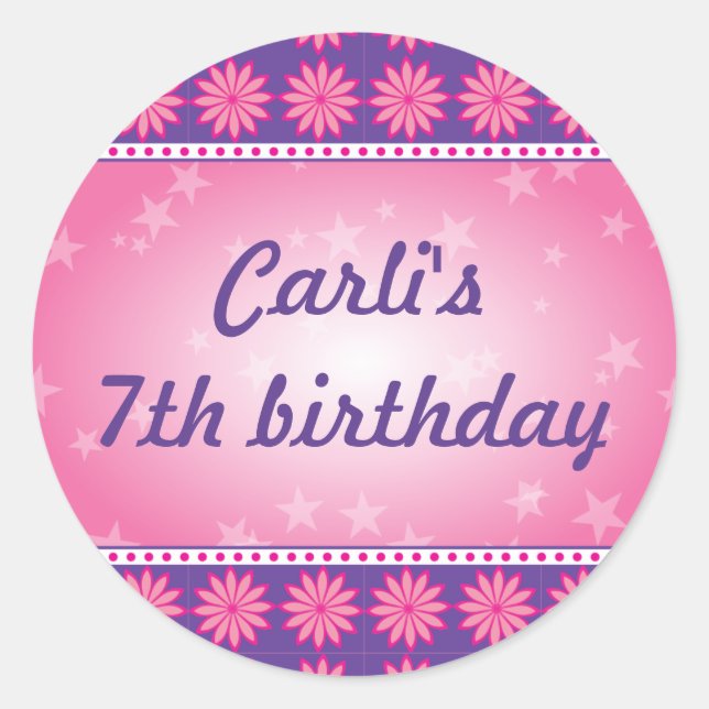 Redonda Fashion Diva Pegatina (Anverso)