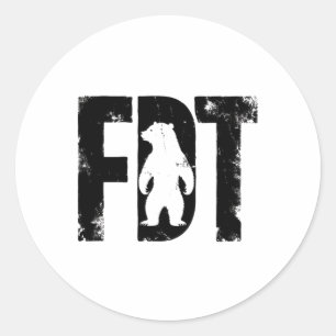 Redonda Fdt Grunge Distresor Typography Design Pegatina