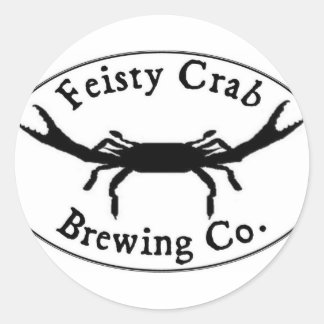 Redonda Feisty Crab Pegatina