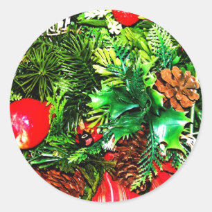 Redonda Felices fiestas_ Pegatina