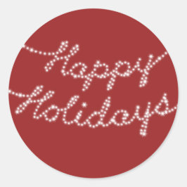 Redonda Felices vacaciones en el Pegatina de las luces de 