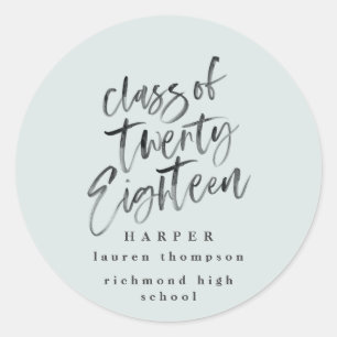 Redonda Felicitaciones al pegatina de posgrado de grado