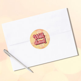 Redonda Felicitaciones Pegatina redondo clásico bien hecho