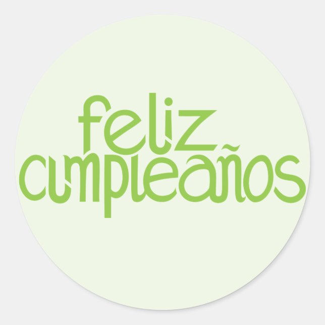 Redonda Feliz cumpleaños a mi Pegatina (Anverso)