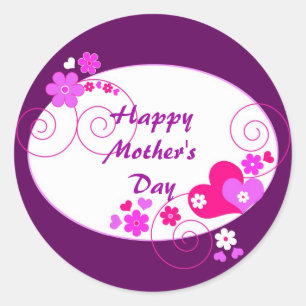Redonda Feliz Día de la Madre - Pegatina