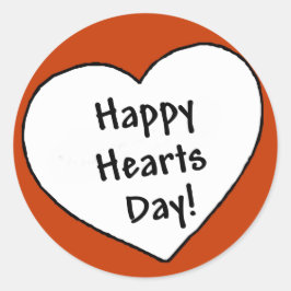 Redonda Feliz Día del Corazón - Pegatina