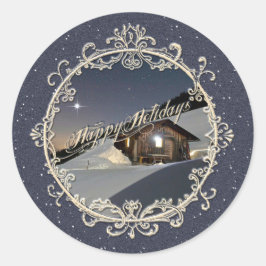 Redonda FELIZ FESTIVIDAD - Pegatina