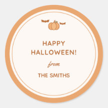 Feliz Halloween de" Pegatina de regalo familiar