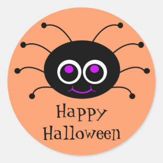 Redonda Feliz Pegatina 2 de la Toon Spider de Halloween