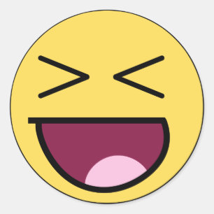 Redonda Feliz Pegatina asombroso