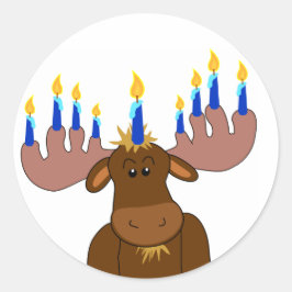 Redonda Feliz Pegatina Chanukah