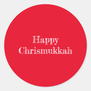 Redonda Feliz Pegatina de Chrismukkah