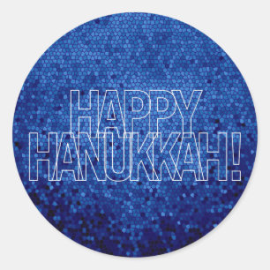 Redonda Feliz Pegatina de Hanukkah